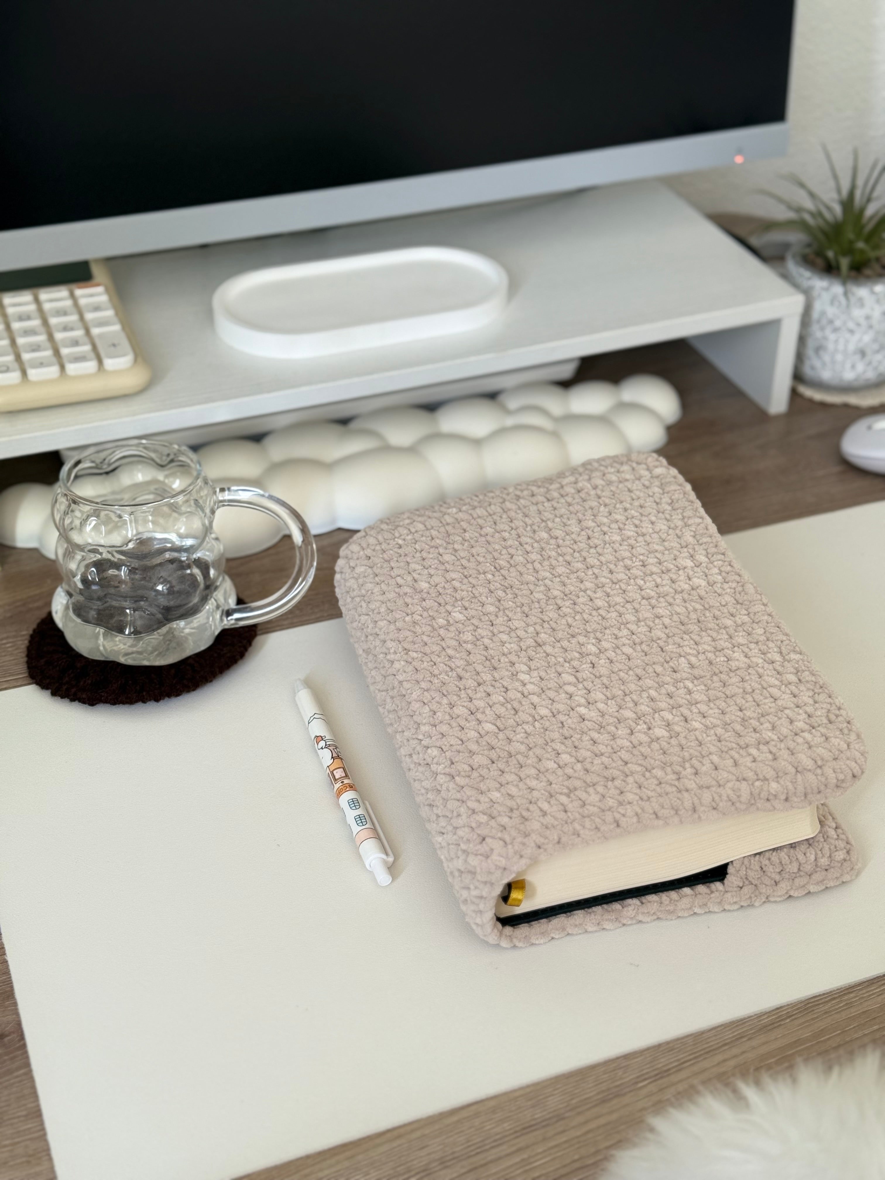 Protège mushaf en crochet beige