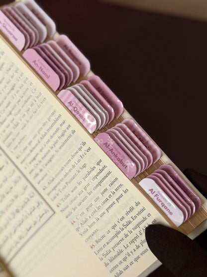 Quran avec onglets Girly rose