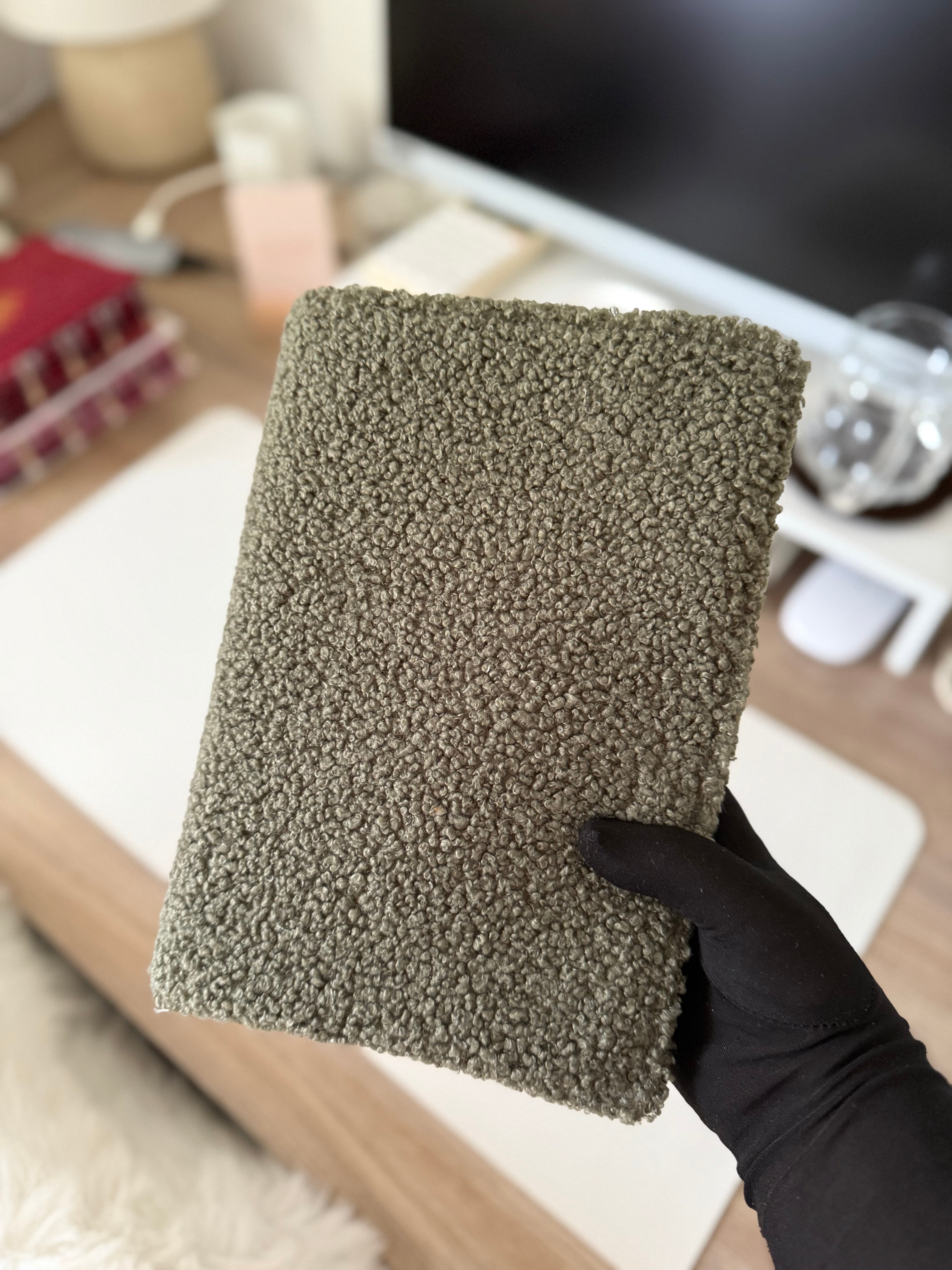 Couverture bouclette kaki
