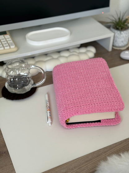 Protège mushaf en crochet rose