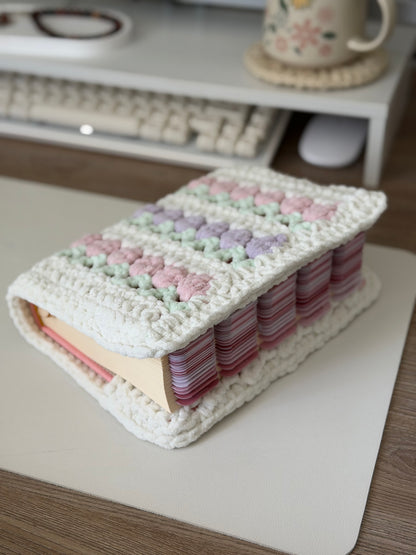 Couverture crochet tulipe