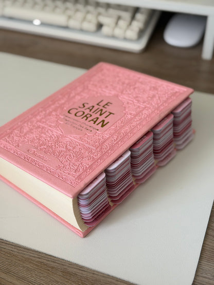 Coran avec onglets sweet pink