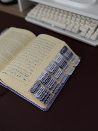 Quran avec onglets holographiques