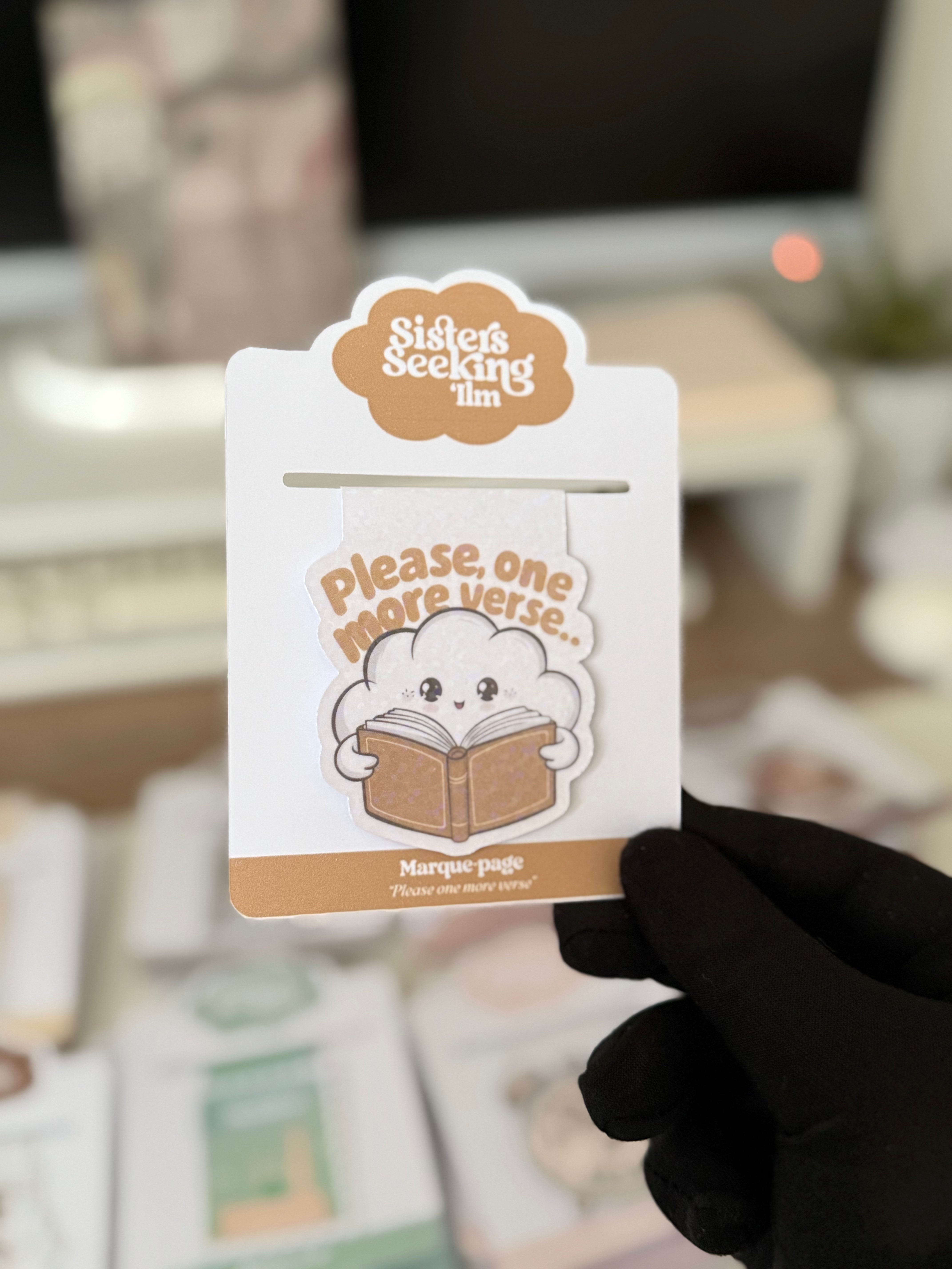 "Please one more verse" magnetic bookmark