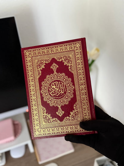 The Holy Qur'an With English Translation red