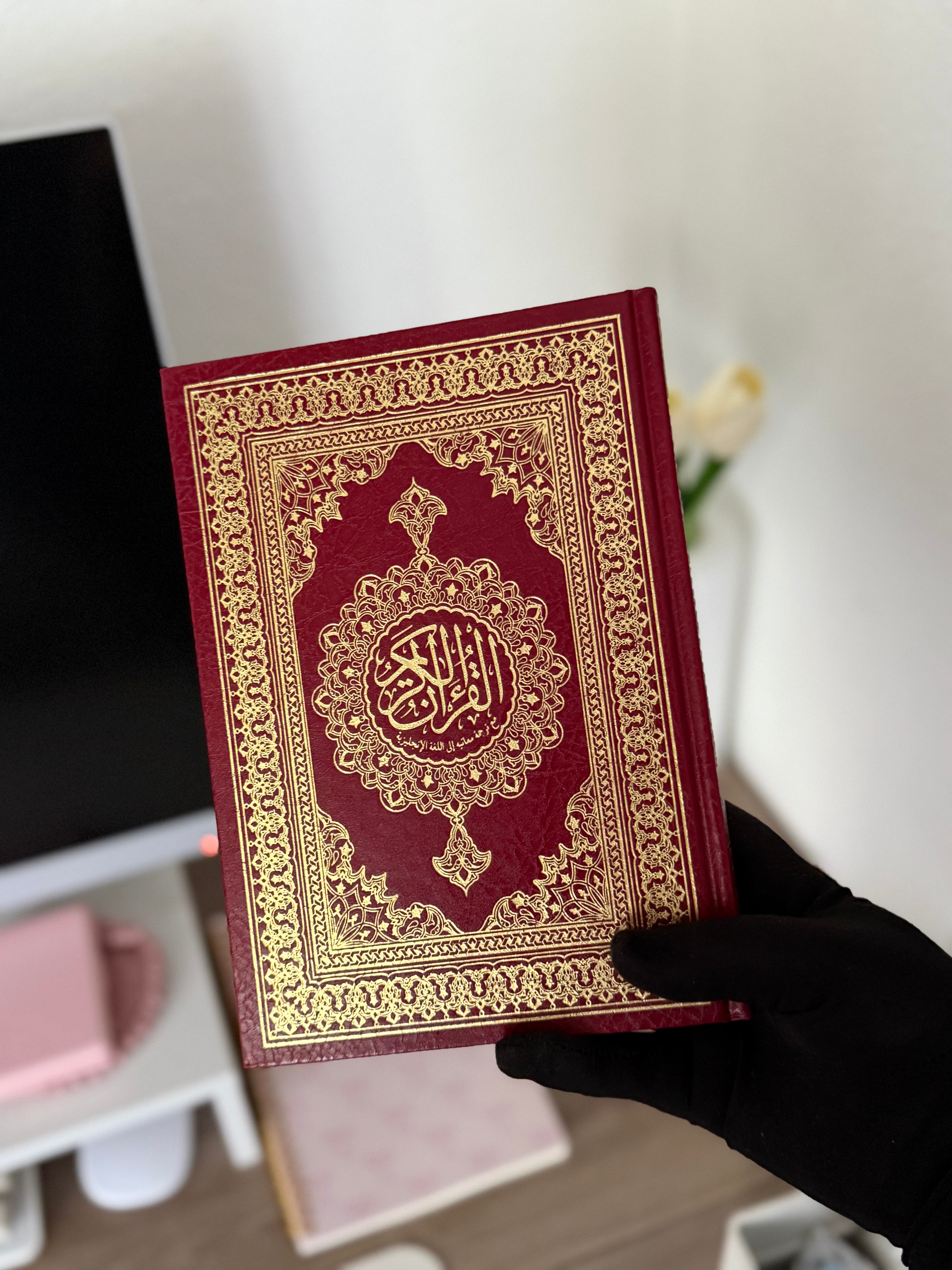The Holy Qur'an With English Translation red